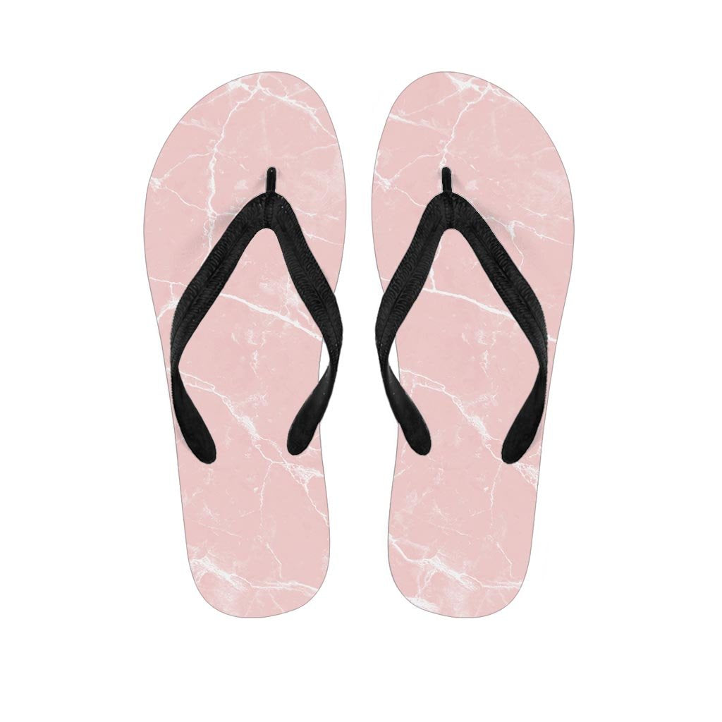 Pink Cracked Marble Women's Flip Flops-grizzshop