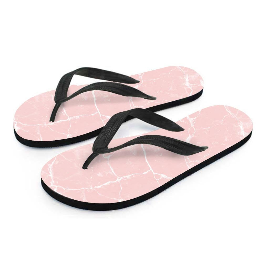 Pink Cracked Marble Women's Flip Flops-grizzshop
