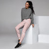 Pink Cracked Marble Women's Joggers-grizzshop