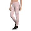 Pink Cracked Marble Women's Leggings-grizzshop