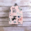 Pink Cute Cat Print Backpack-grizzshop