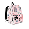 Pink Cute Cat Print Backpack-grizzshop