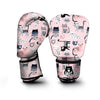 Pink Cute Cat Print Boxing Gloves-grizzshop