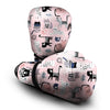 Pink Cute Cat Print Boxing Gloves-grizzshop