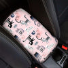 Pink Cute Cat Print Car Console Cover-grizzshop