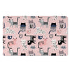 Pink Cute Cat Print Door Mat-grizzshop