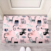 Pink Cute Cat Print Door Mat-grizzshop