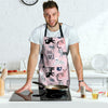 Pink Cute Cat Print Men's Apron-grizzshop