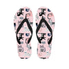 Pink Cute Cat Print Men's Flip Flops-grizzshop