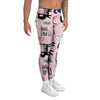 Pink Cute Cat Print Men's Leggings-grizzshop