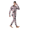 Pink Cute Cat Print Men's Pajamas-grizzshop