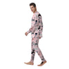 Pink Cute Cat Print Men's Pajamas-grizzshop