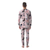 Pink Cute Cat Print Men's Pajamas-grizzshop