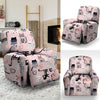 Pink Cute Cat Print Recliner Cover-grizzshop