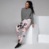 Pink Cute Cat Print Women's Joggers-grizzshop