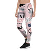 Pink Cute Cat Print Women's Leggings-grizzshop