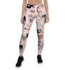 Pink Cute Cat Print Women's Leggings-grizzshop