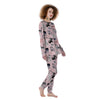 Pink Cute Cat Print Women's Pajamas-grizzshop