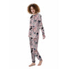 Pink Cute Cat Print Women's Pajamas-grizzshop