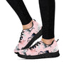 Pink Cute Cat Print Women's Sneakers-grizzshop