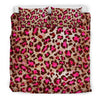 Pink Dot Cheetah Leopard Pattern Print Duvet Cover Bedding Set-grizzshop