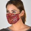 Pink Dot Cheetah Leopard Pattern Print Face Mask-grizzshop