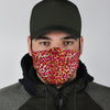 Pink Dot Cheetah Leopard Pattern Print Face Mask-grizzshop