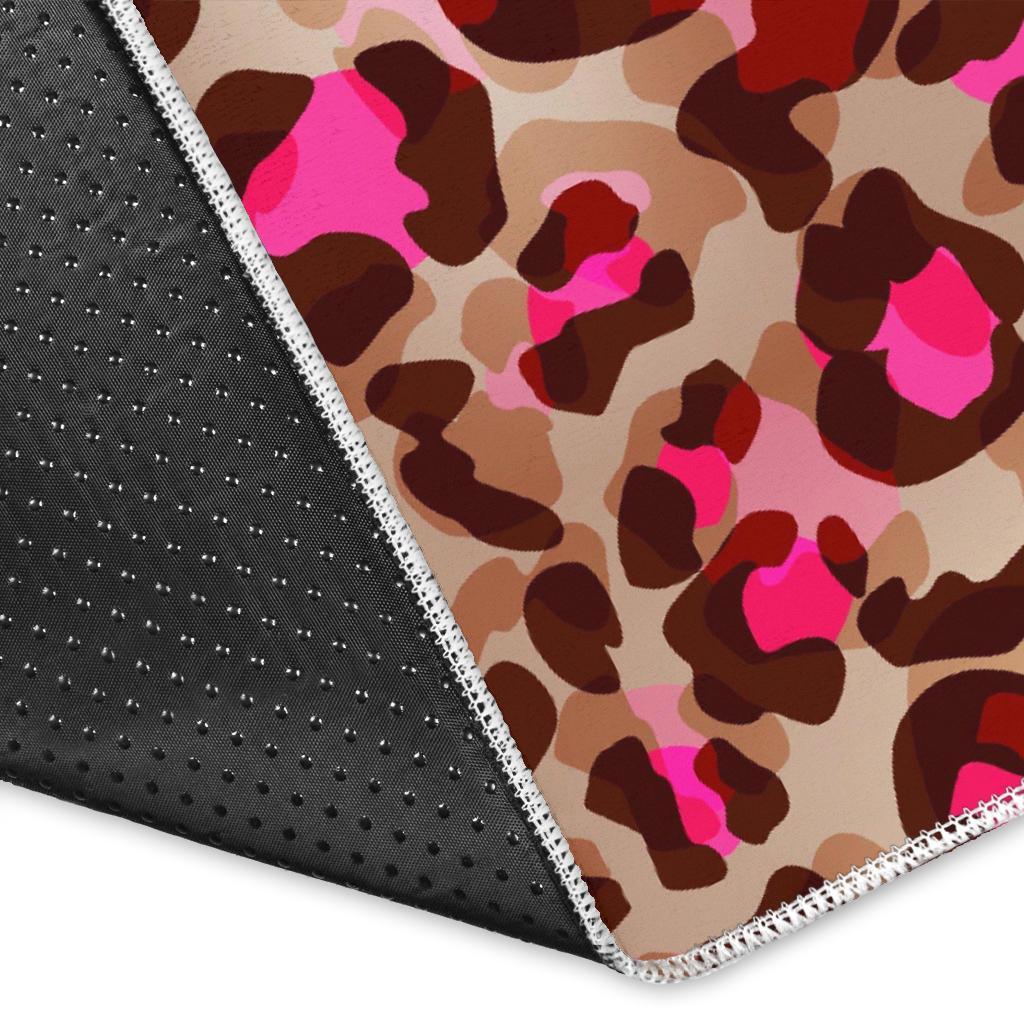 Pink Dot Cheetah Leopard Pattern Print Floor Mat-grizzshop