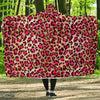 Pink Dot Cheetah Leopard Pattern Print Hooded Blanket-grizzshop