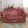 Pink Dot Cheetah Leopard Pattern Print Loveseat Cover-grizzshop