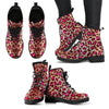 Load image into Gallery viewer, Pink Dot Cheetah Leopard Pattern Print Men Women Leather Boots-grizzshop