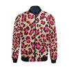 Pink Dot Cheetah Leopard Pattern Print Men's Bomber Jacket-grizzshop