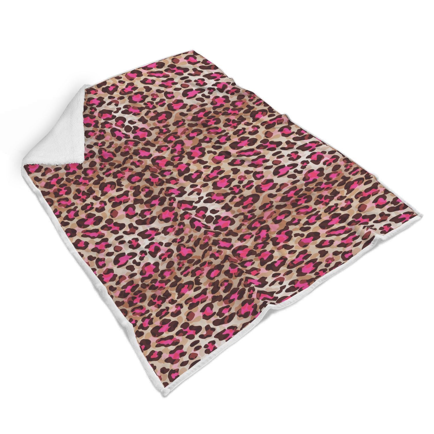 Pink Dot Cheetah Leopard Pattern Print Throw Blanket-grizzshop