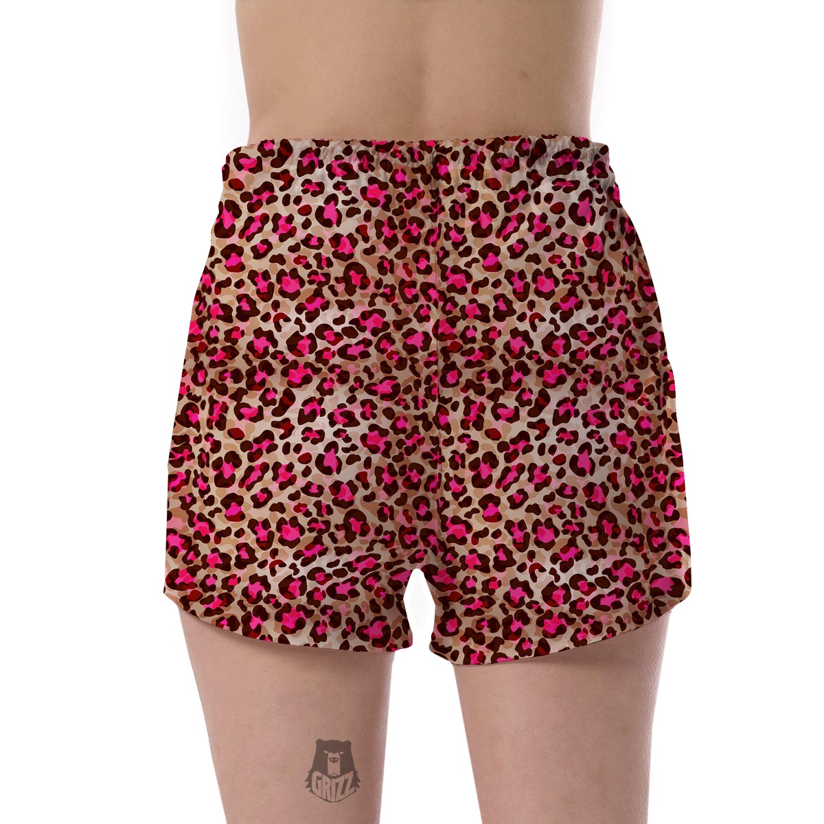 Pink Dot Cheetah Leopard Pattern Print Women's Shorts-grizzshop