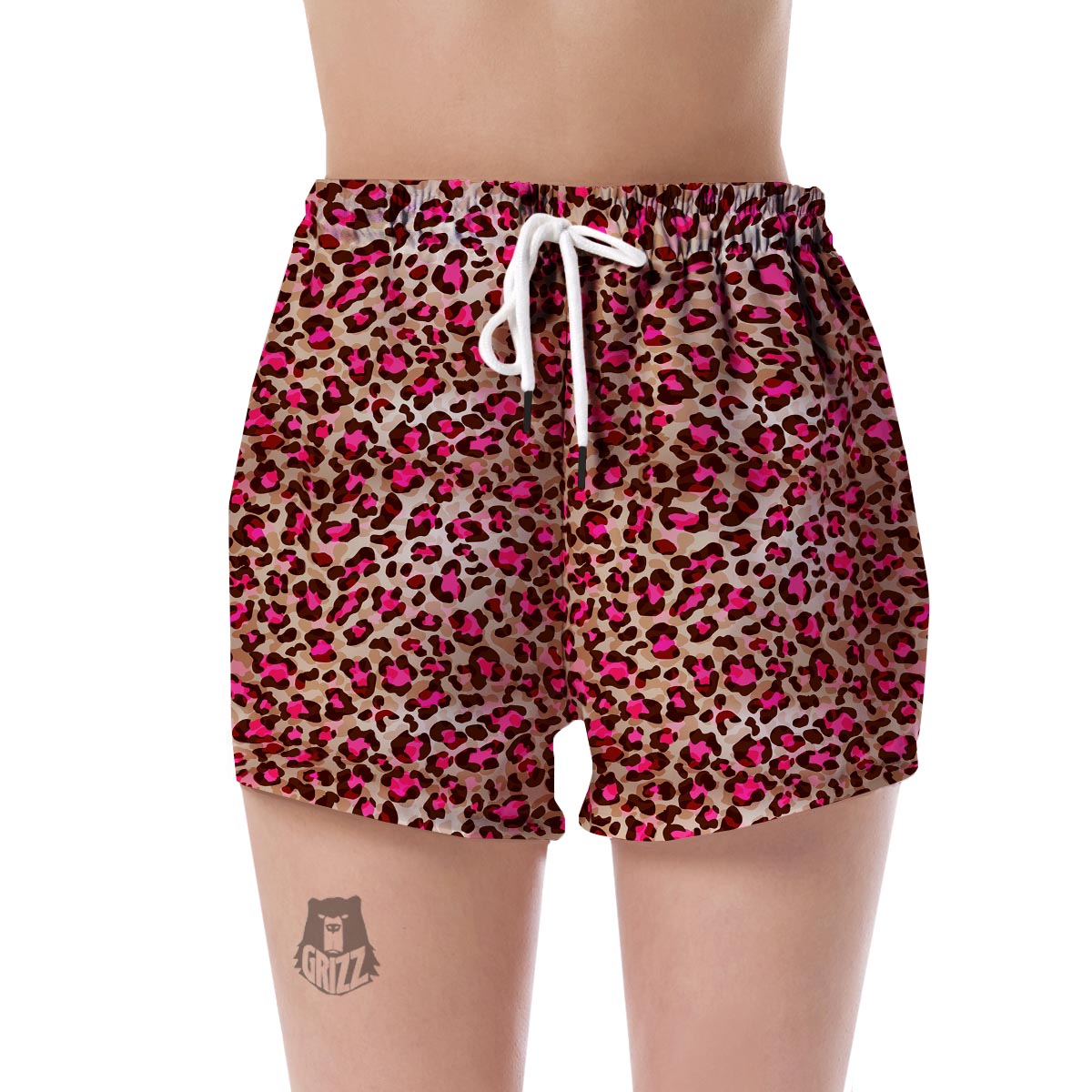 Pink Dot Cheetah Leopard Pattern Print Women's Shorts-grizzshop
