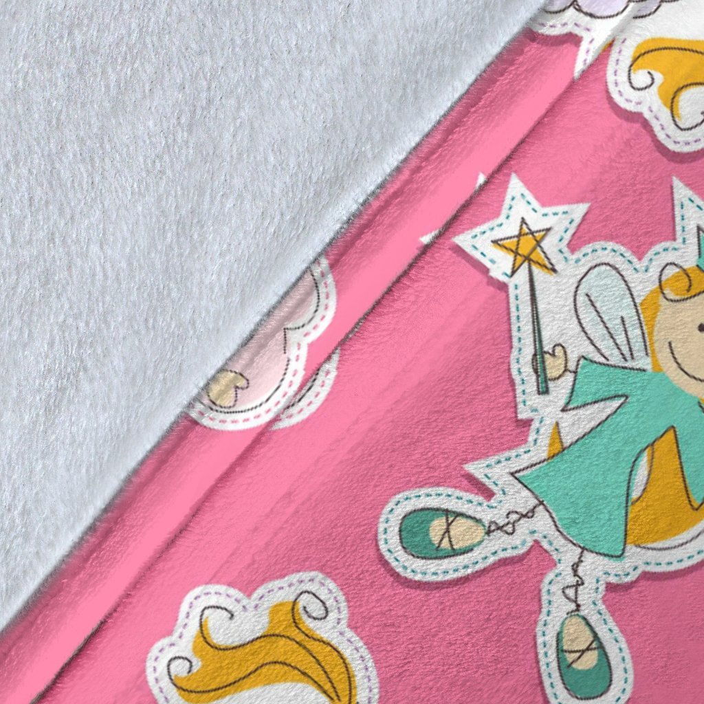 Pink Fairy Pattern Print Blanket-grizzshop