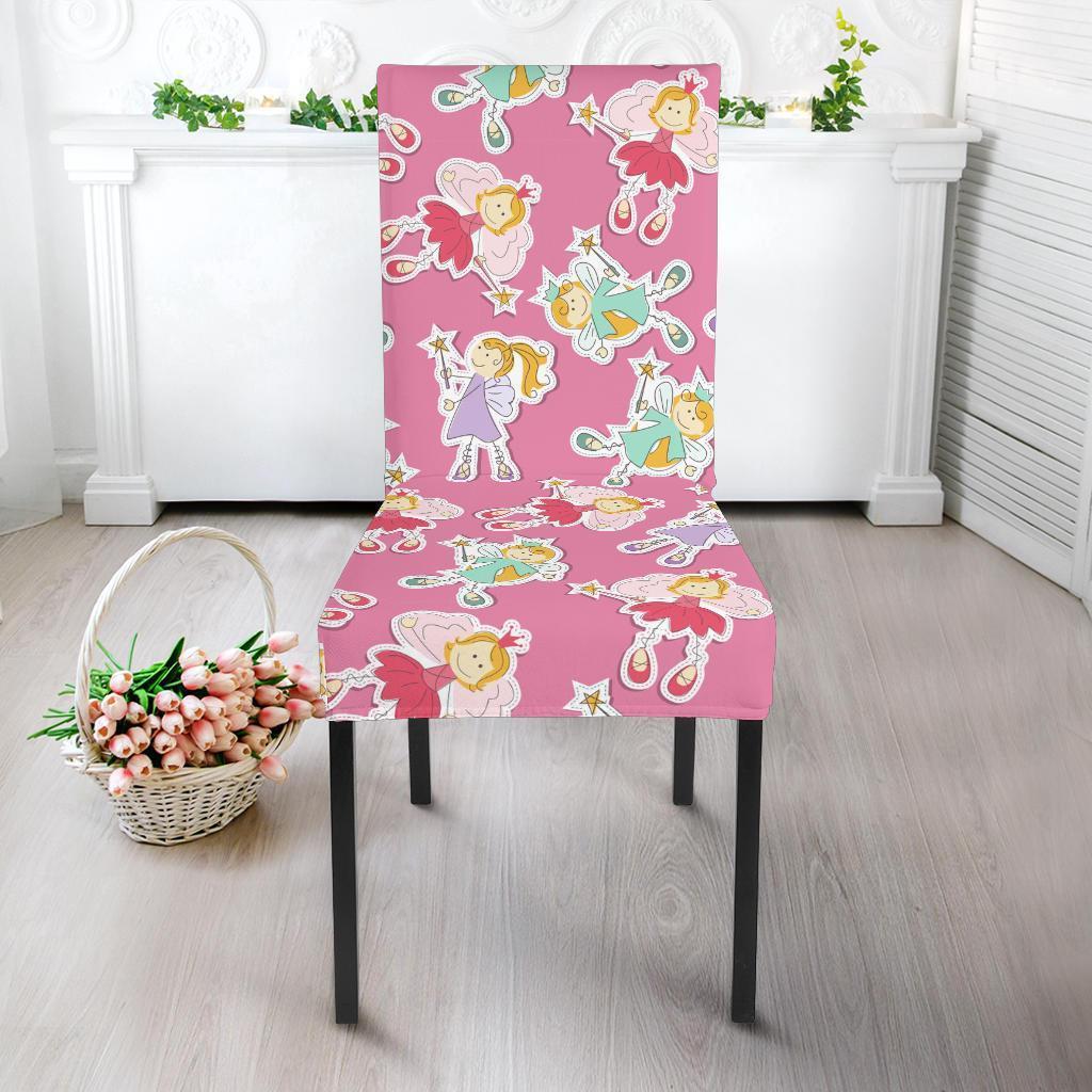 Pink Fairy Pattern Print Chair Cover-grizzshop