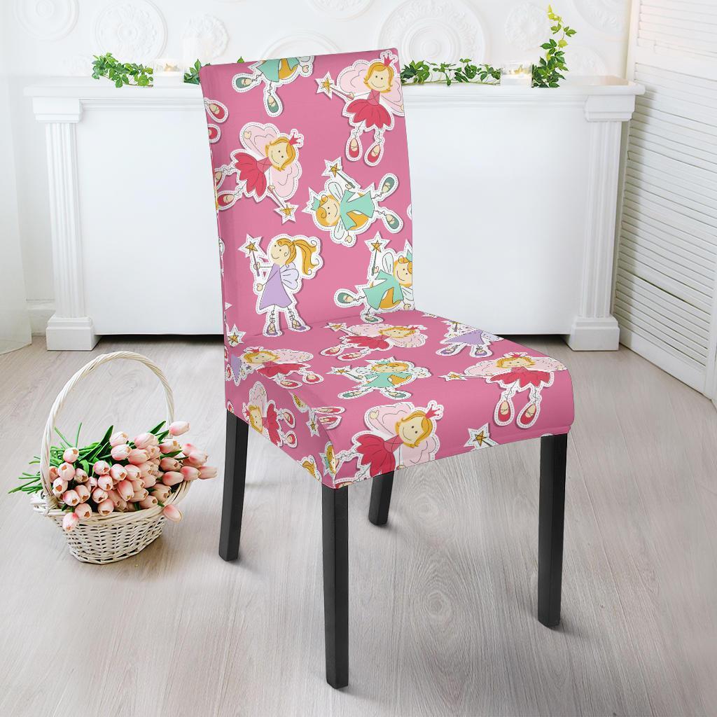 Pink Fairy Pattern Print Chair Cover-grizzshop