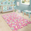 Pink Fairy Pattern Print Floor Mat-grizzshop