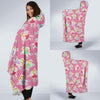 Pink Fairy Pattern Print Hooded Blanket-grizzshop