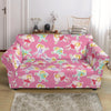 Pink Fairy Pattern Print Loveseat Cover-grizzshop