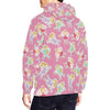 Pink Fairy Pattern Print Men Pullover Hoodie-grizzshop