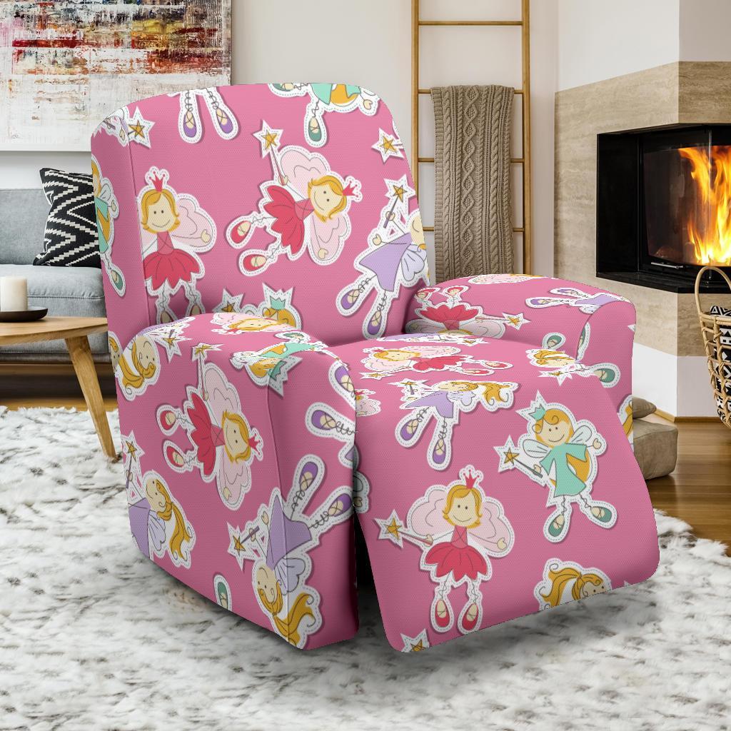 Pink Fairy Pattern Print Recliner Cover-grizzshop