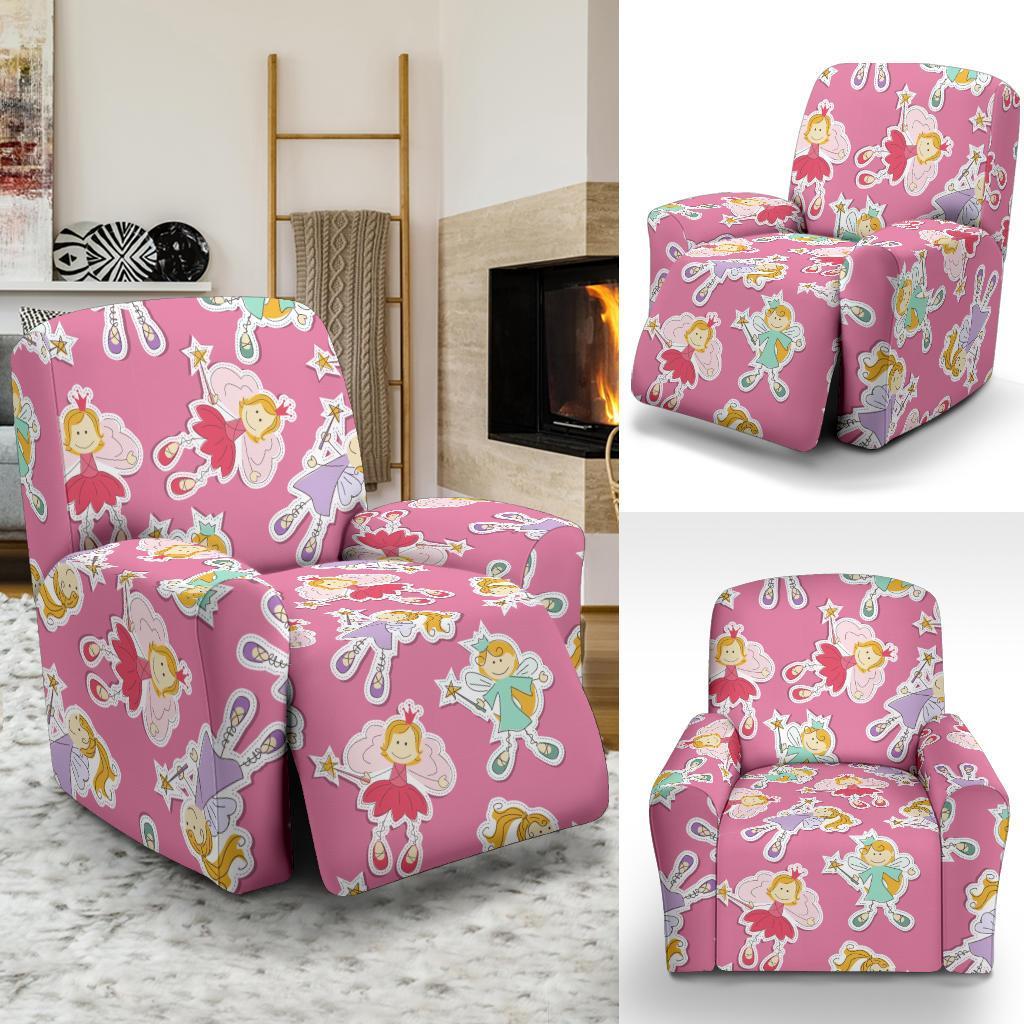 Pink Fairy Pattern Print Recliner Cover-grizzshop