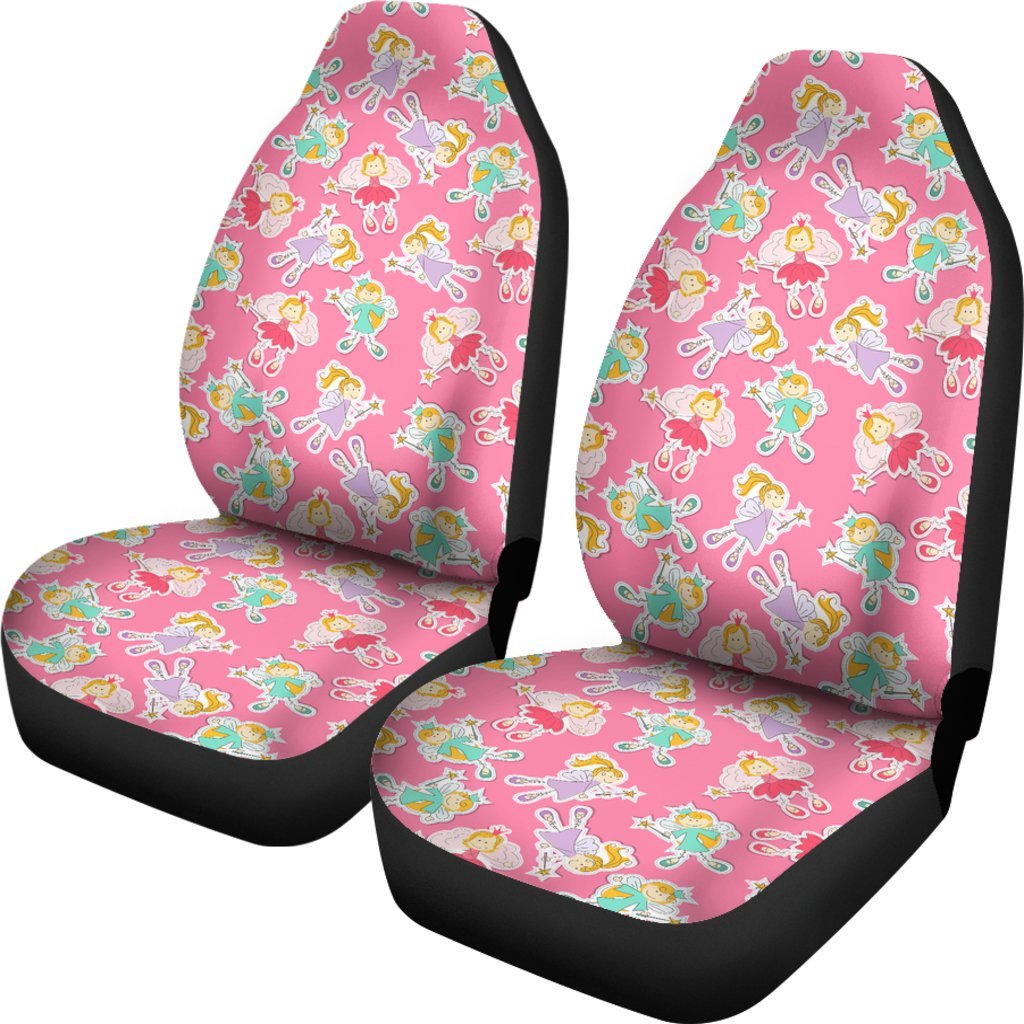 Pink Fairy Pattern Print Universal Fit Car Seat Cover-grizzshop