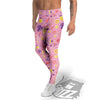 Pink Flamingo Summer Beach Print Pattern Men's Leggings-grizzshop