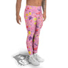 Pink Flamingo Summer Beach Print Pattern Men's Leggings-grizzshop