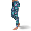 Pink Floral Tropical Palm Leaves Hawaiian Pattern Print Pattern Women Leggings-grizzshop