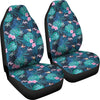 Pink Floral Tropical Palm Leaves Hawaiian Pattern Print Universal Fit Car Seat Cover-grizzshop
