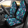 Pink Floral Tropical Palm Leaves Hawaiian Pattern Print Universal Fit Car Seat Cover-grizzshop